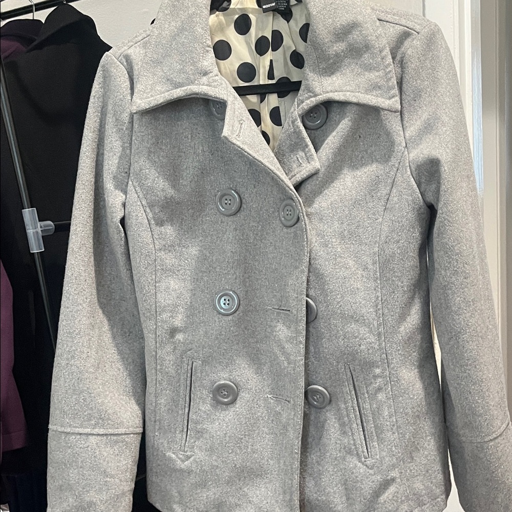 Windsor Light Gray Pea Coat